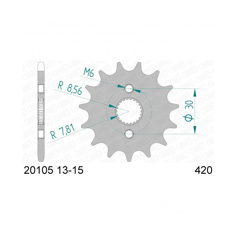 Pignon Afam Honda XR/CRF 50 PAS 420