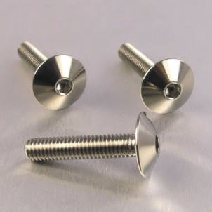 Achat Vis Titane tête Bombée M6 x (1.00mm) x 30mm   - Visserie moto Probolt