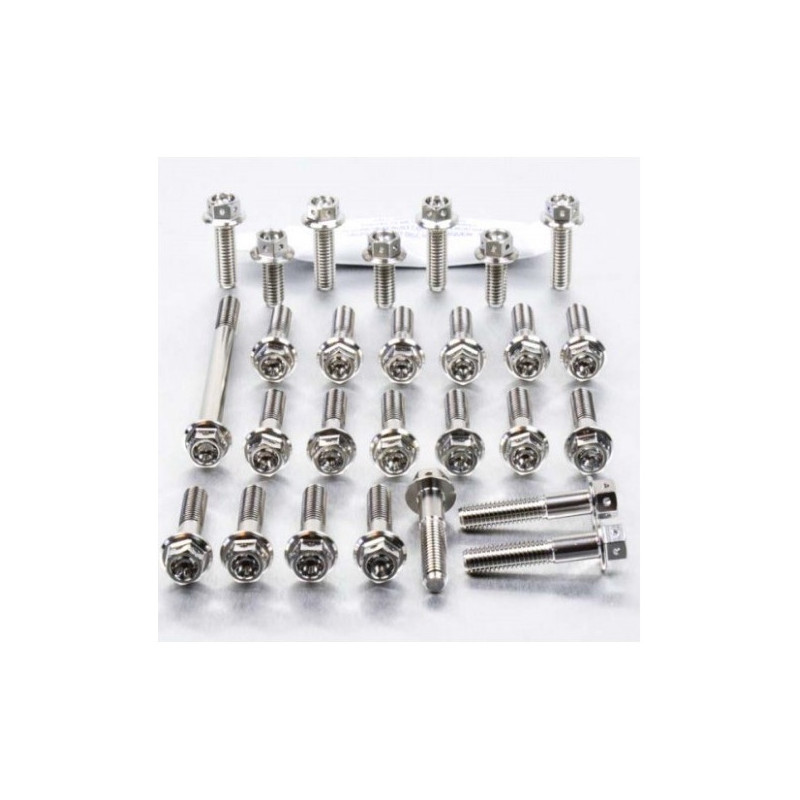 Kit Visserie Moteur en Inox Tête Hex Pré Percée  MT07 14+ 57 pièces