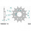 Pignon Afam Acier Type 166400 14 dents Pas 520 Bmw