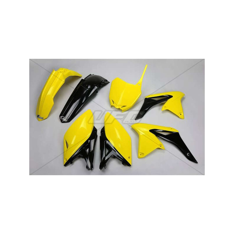 Kit plastiques UFO couleur origine 14 jaune/noir Suzuki RM-Z250