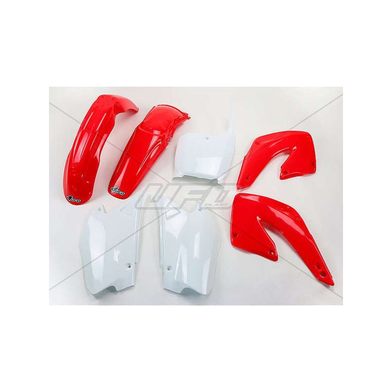 Kit plastiques UFO couleur origine rouge/blanc Honda CR125R/250R