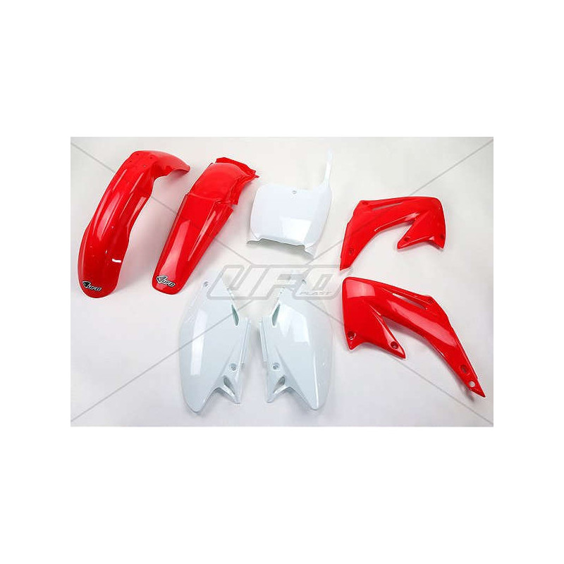 Kit plastiques UFO couleur origine rouge/blanc Honda CR125R/250R