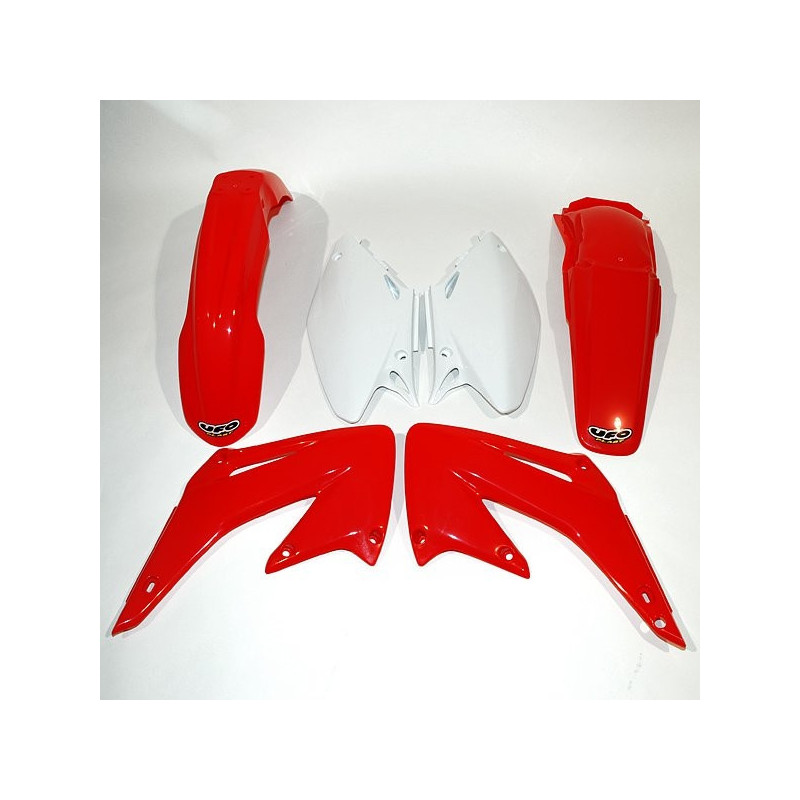 Kit plastiques UFO couleur origine rouge/blanc Honda CR125R/250R