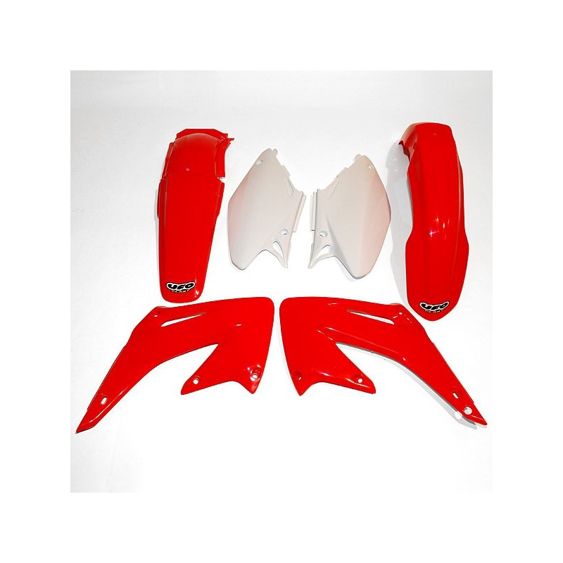 Kit plastiques UFO couleur origine rouge/blanc Honda CR125R/250R