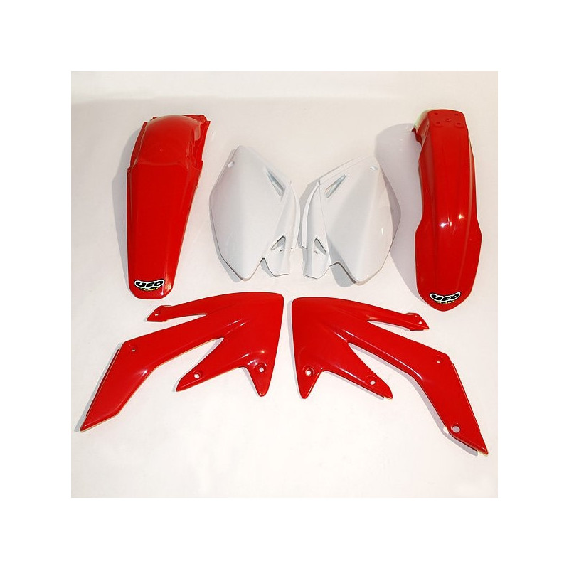 Kit plastiques UFO couleur origine rouge/blanc Honda CRF250R