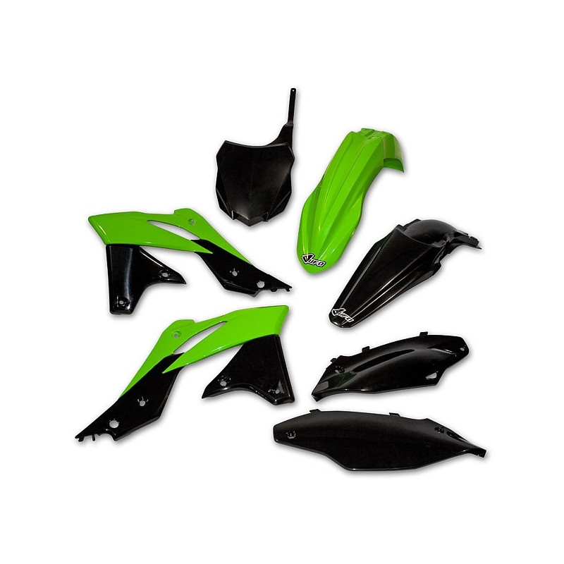 Kit plastiques UFO couleur origine 13 vert/noir Kawasaki KX250F