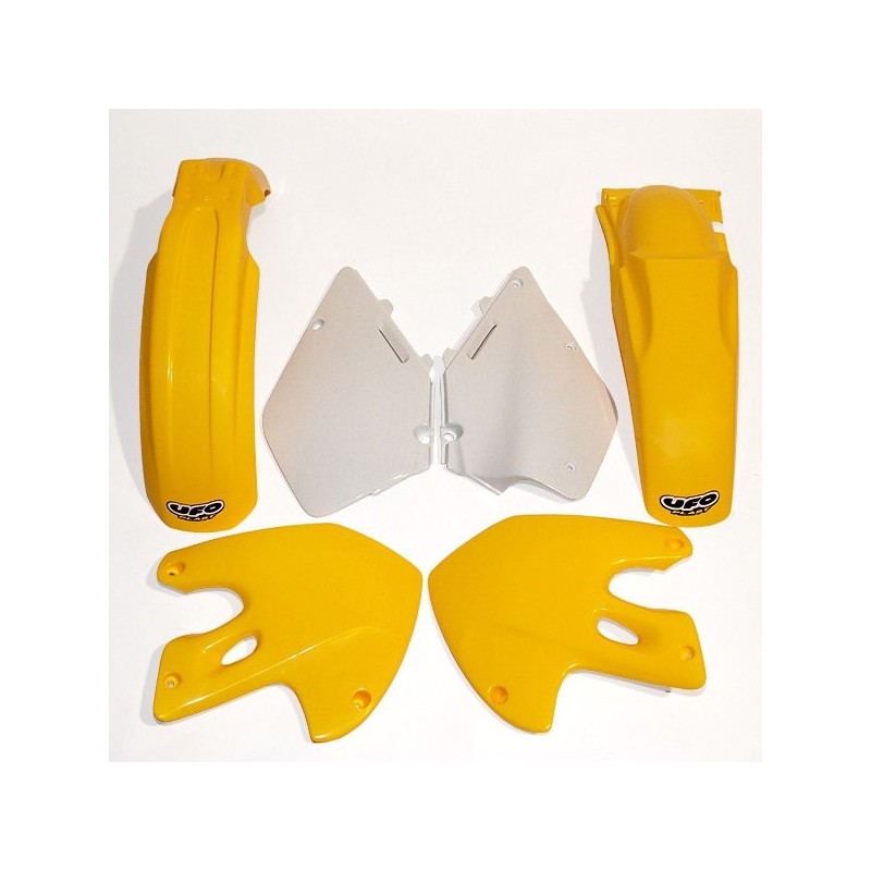 Kit plastiques UFO couleur origine jaune/blanc Suzuki RM125/250