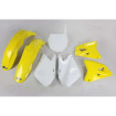 Kit plastiques UFO couleur origine jaune/blanc Suzuki RM125/250