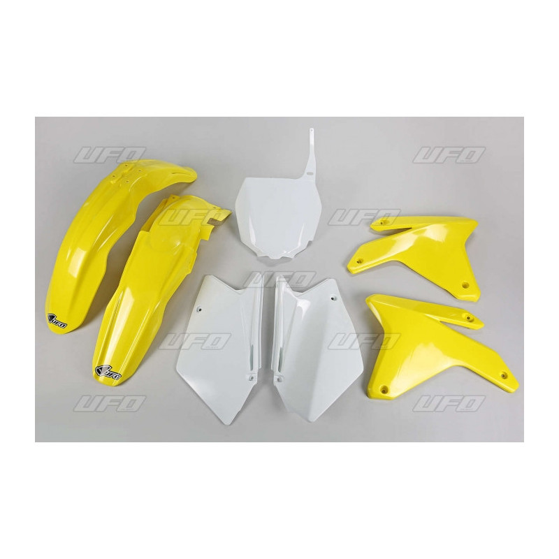 Kit plastiques UFO couleur origine jaune/blanc Suzuki RM-Z450