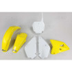 Kit plastiques UFO couleur origine jaune/blanc Suzuki RM85