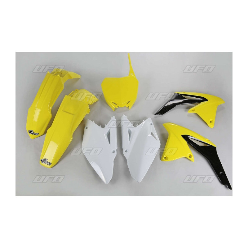 Kit plastiques UFO couleur origine jaune/noir/blanc Suzuki RM-Z450