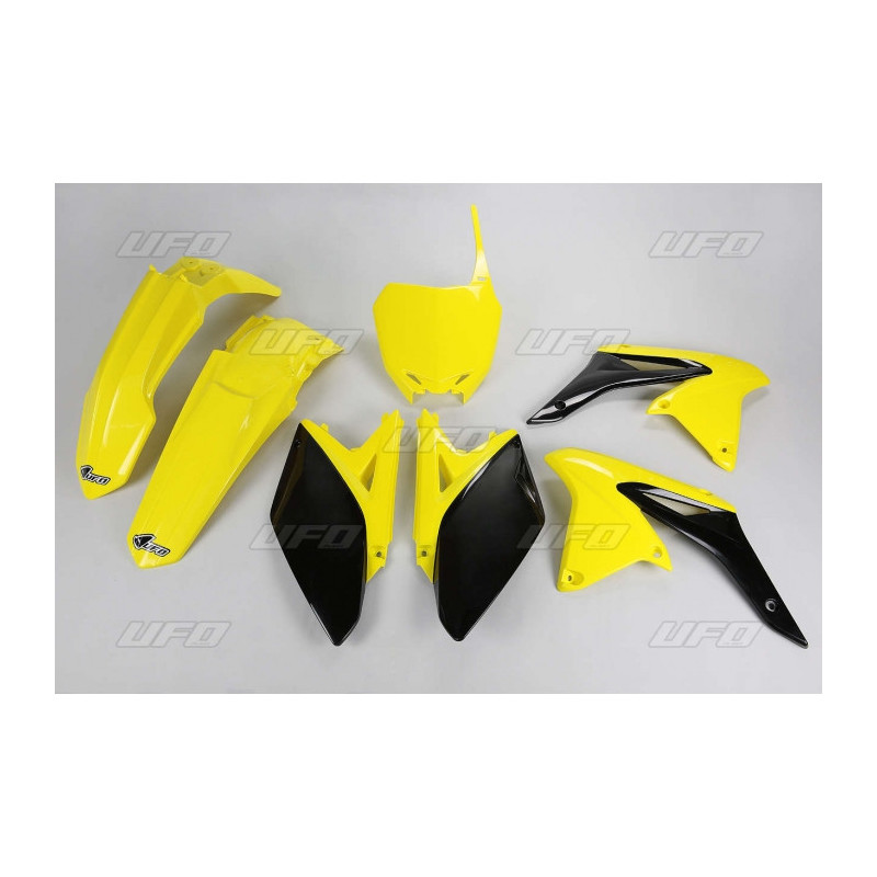 Kit plastiques UFO couleur origine jaune/noir Suzuki RM-Z250