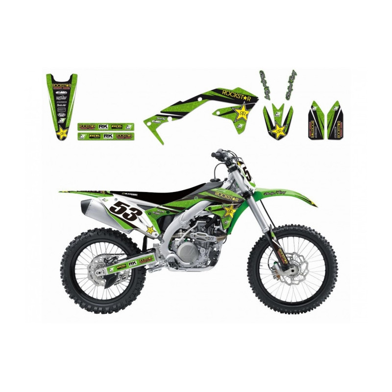 Kit Deco Blackbird Rockstar Energy Kawasaki Kx450F