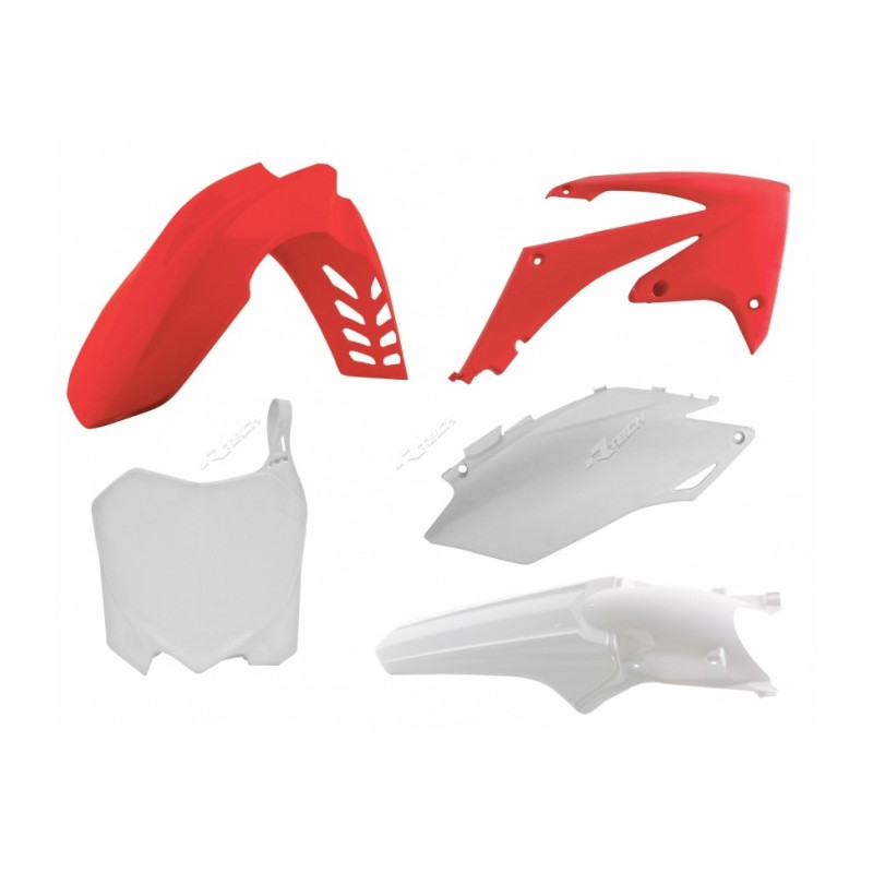 Kit plastiques RACETECH couleur origine rouge/blanc Honda CRF250R/450R