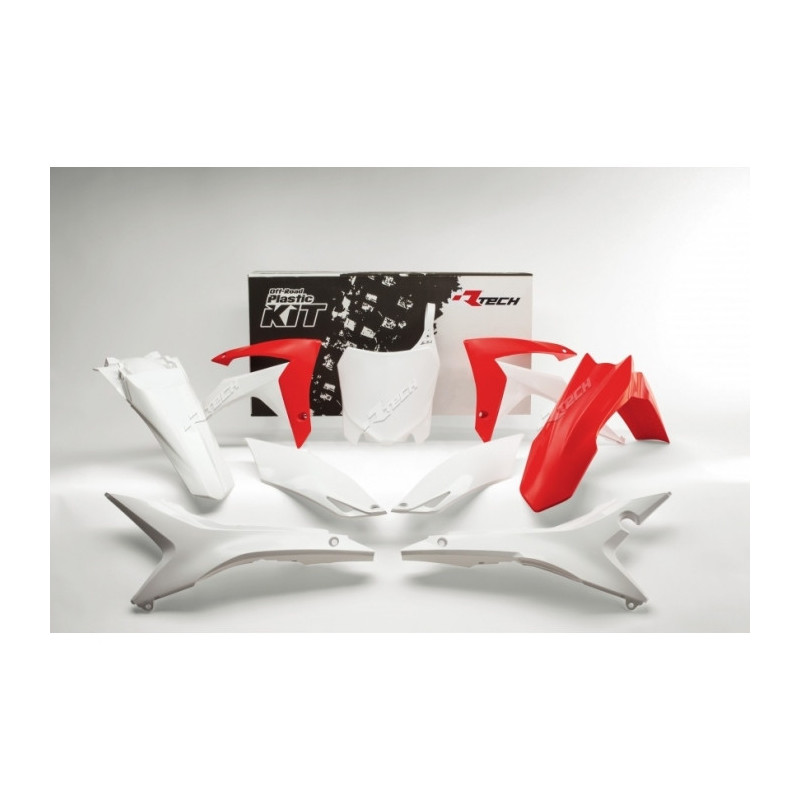 Kit plastiques RACETECH couleur origine rouge/blanc Honda CRF250/450R