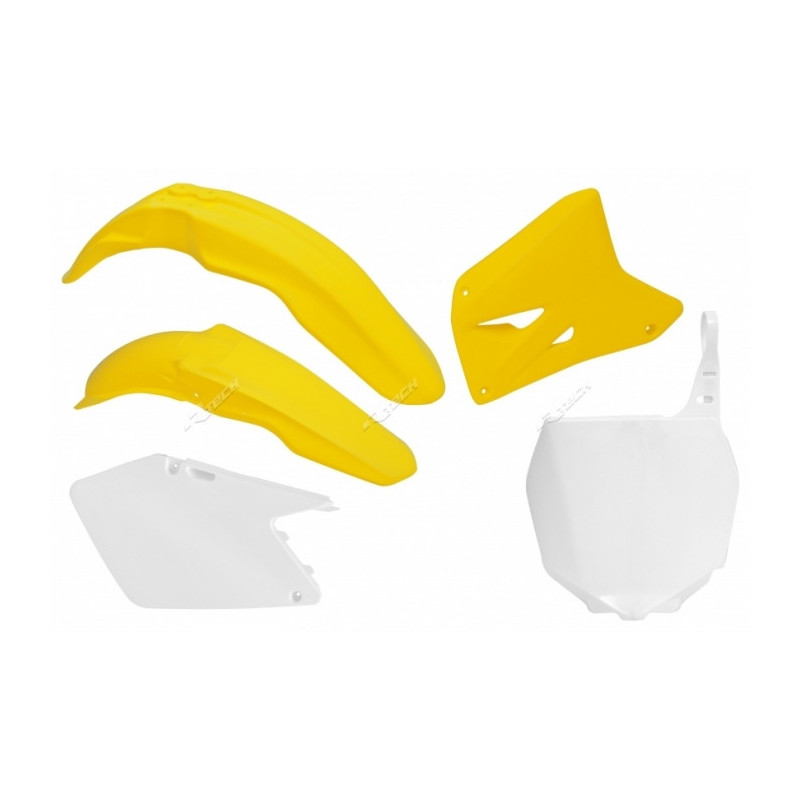 Kit plastiques RACETECH couleur origine 09 jaune/blanc Suzuki RM125/250