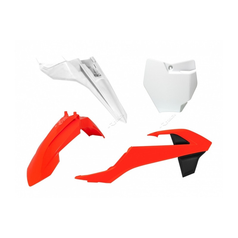 Kit plastiques RACETECH couleur origine 16 orange/blanc KTM SX65