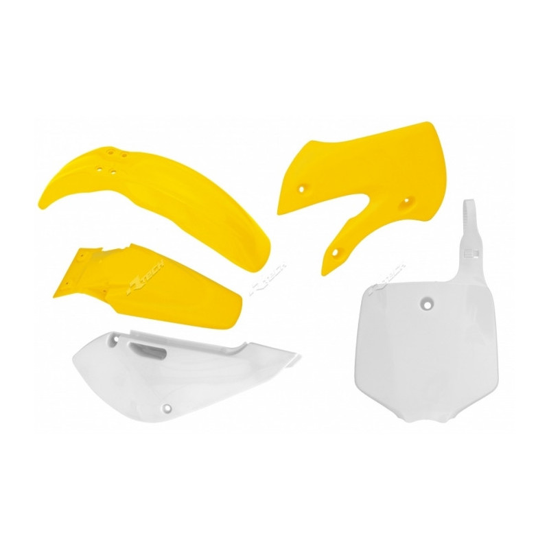 Kit plastiques RACETECH couleur origine jaune/blanc Suzuki RM65