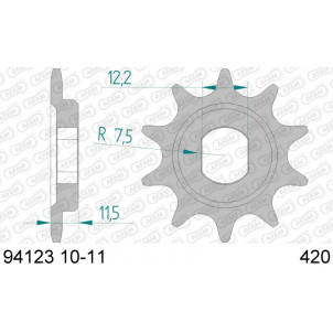 Pignon AFAM 11 dents acier...