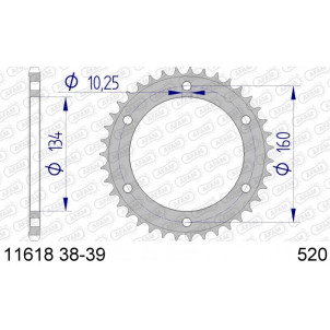 Couronne AFAM 45 dents type...