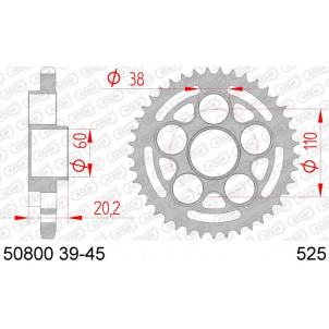 Couronne AFAM 45 dents type...