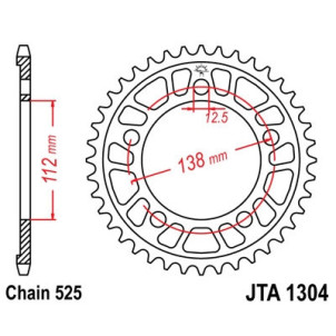 Couronne alu 44 dents JT...