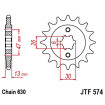 Pignon acier 16 dents JT Sprockets chaîne 630 Yamaha TR1