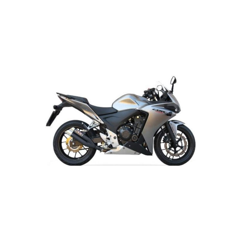 Echappement Ixil Hyperlow Noir Double Sortie CBR 500 R / CB 500 F, 13-15,  CB 500 X, 13-16