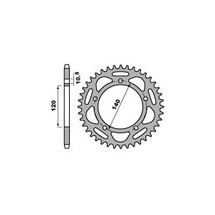 Couronne Alu Pbr 43 Dents...