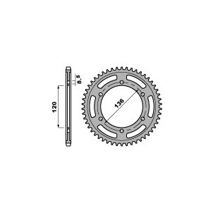 Couronne Acier Pbr 44 Dents...