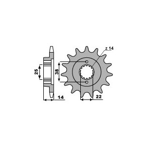 Pignon 15 Dents Pbr Chaîne...
