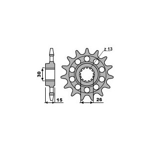 Pignon Pbr 15 Dents Chaine...