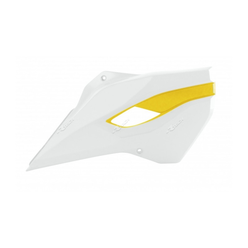 Ouïes De Radiateur Racetech Couleur Origine Blanc/Jaune Husqvarna