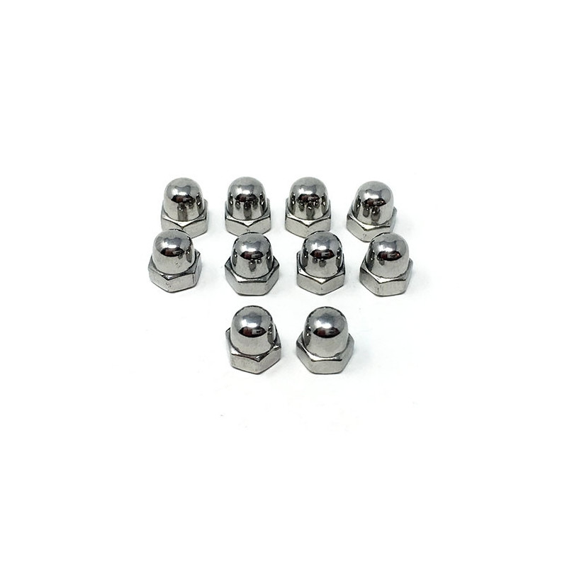 Ecrou Dome en Inox A4 Poli M4 x 0.7mm   Pack x10