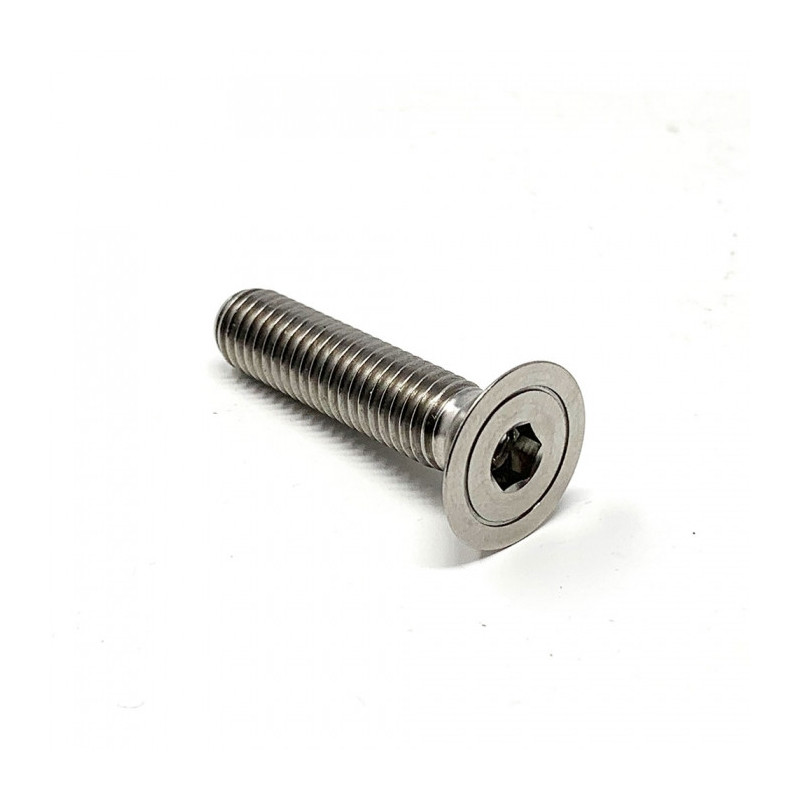 Vis à tête Fraisée en Inox A4 Poli M8 x 1.25mm x 50mm