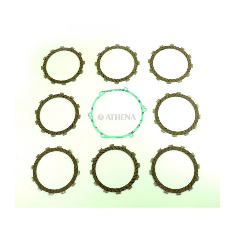 Kit Embrayage Athena Disques Garnis + Joint Kawasaki KX 250 J 92-93