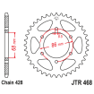 Couronne Moto Acier JT 36 Dents PAS 428 - JTR468.36