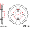 Couronne Moto Acier JT 33 Dents PAS 420 - JTR256.33