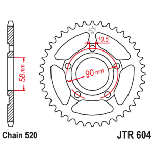 Couronne Moto Acier JT 35...