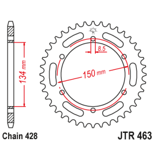 Couronne Moto Acier JT 50...