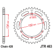 Couronne Moto Acier JT 50 Dents PAS 428 - JTR463.50