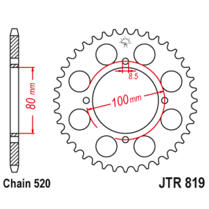 Couronne Moto Acier JT 37...