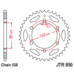 Couronne Moto Acier JT 32 Dents PAS 530 - JTR850.32