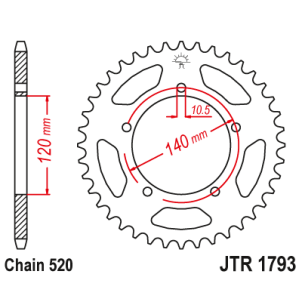 Couronne Moto Acier JT 45...