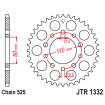 Couronne Moto Acier JT 43 Dents PAS 525 - JTR1332.43