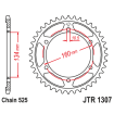 Couronne Moto Acier JT 43 Dents PAS 525 - JTR1307.43