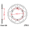 Couronne Moto Acier JT 51 Dents PAS 520 Noir - JTR8.51