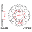 Couronne Moto Acier JT 47 Dents PAS 525 Argent - JTR1332.47