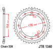 Couronne Moto Acier JT 45 Dents PAS 530 - JTR1340.45